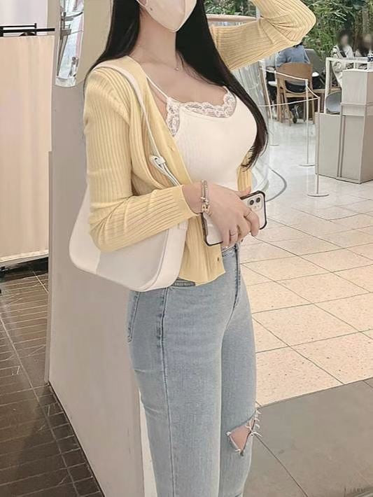 性感蕾絲邊吊帶背心