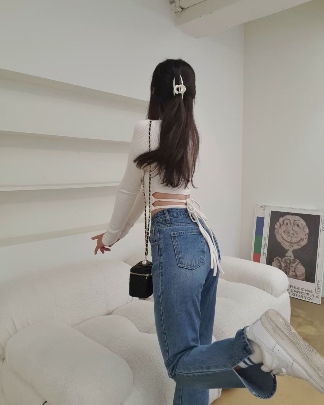 後綁帶小蠻腰Top