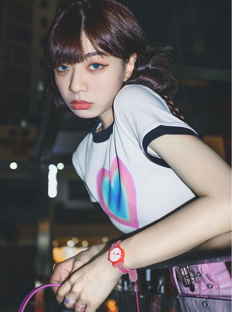 Hearttt Crop Tee