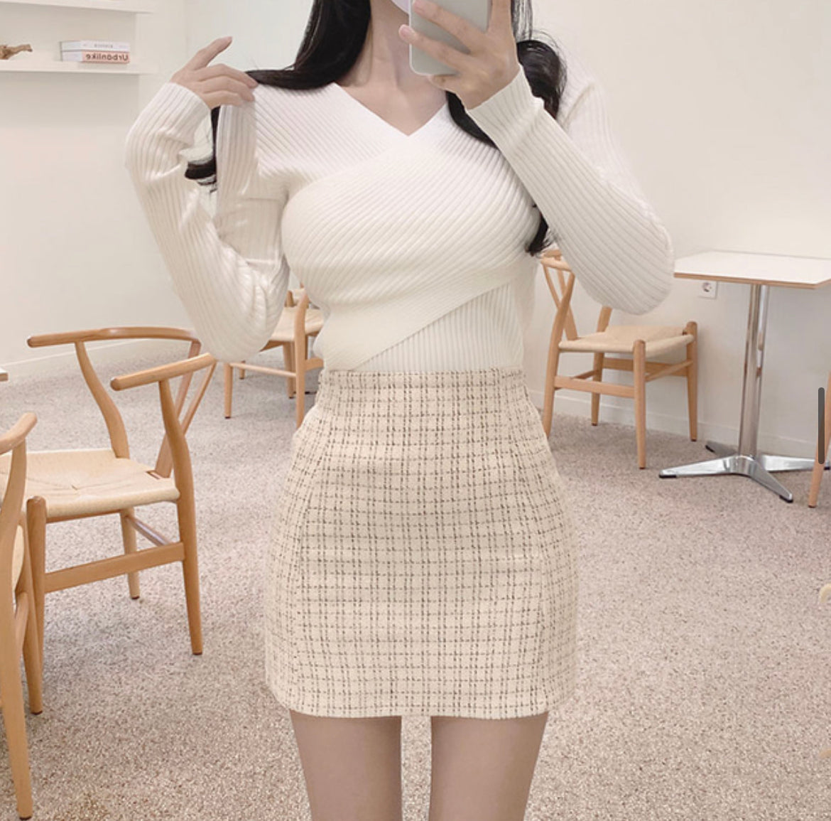 2-ways交疊Knit Top