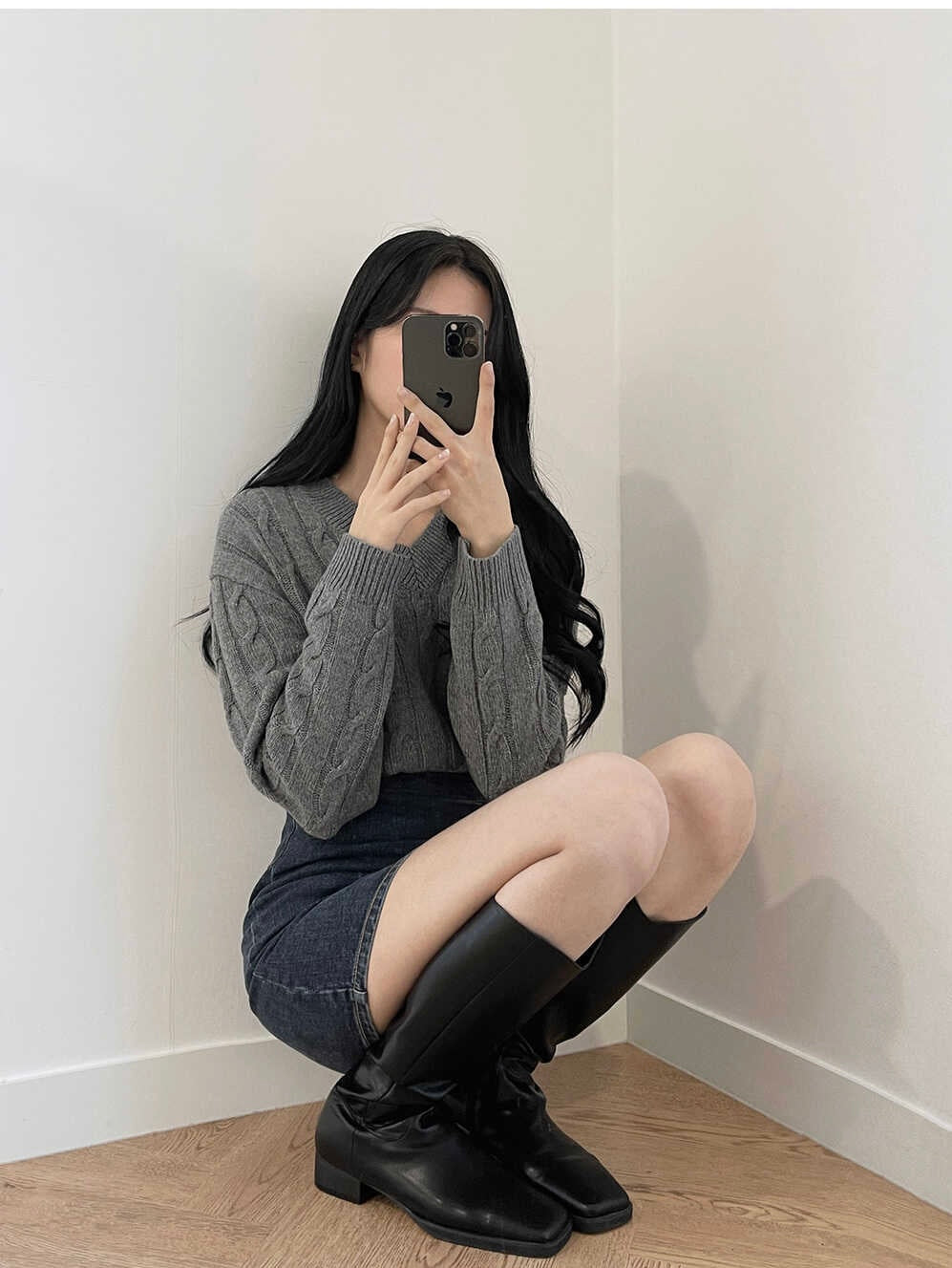 V領麻花針織毛衣