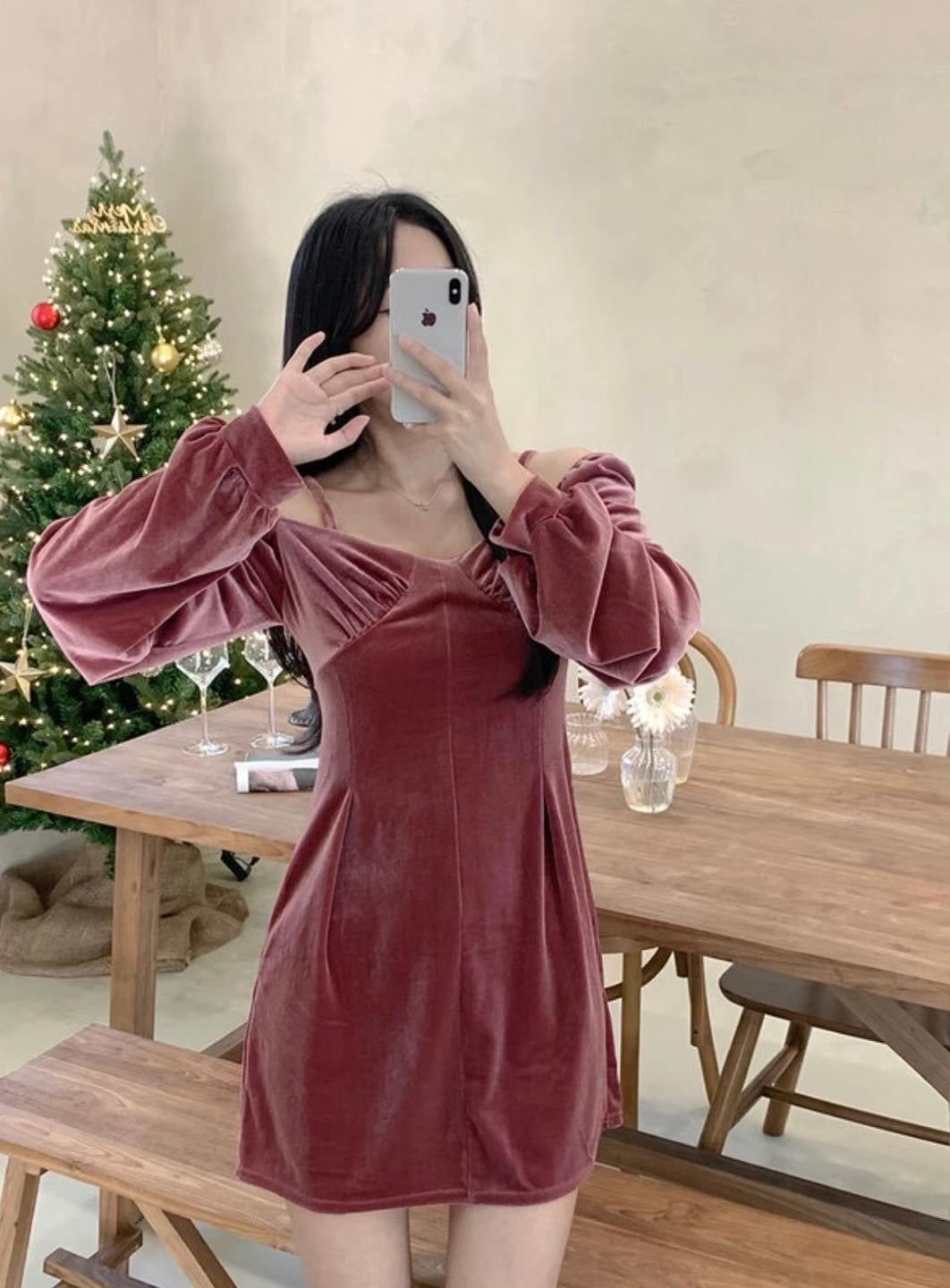 Velvet Off Shoulder Ops