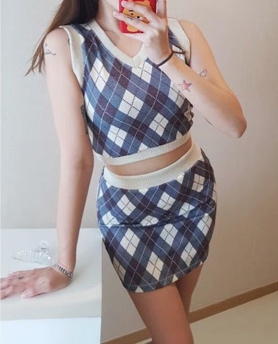 菱格紋Set