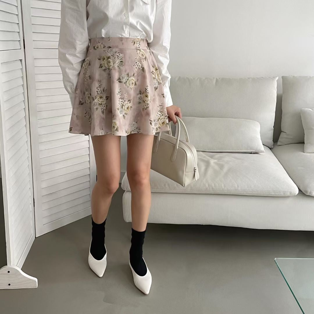 氣質玫瑰碎花裙
