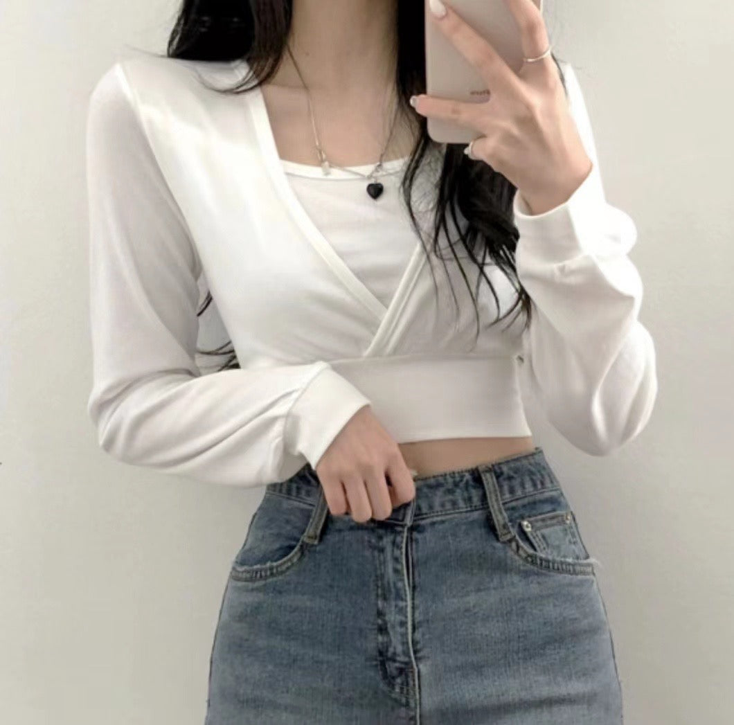 假兩件套日常Crop Top