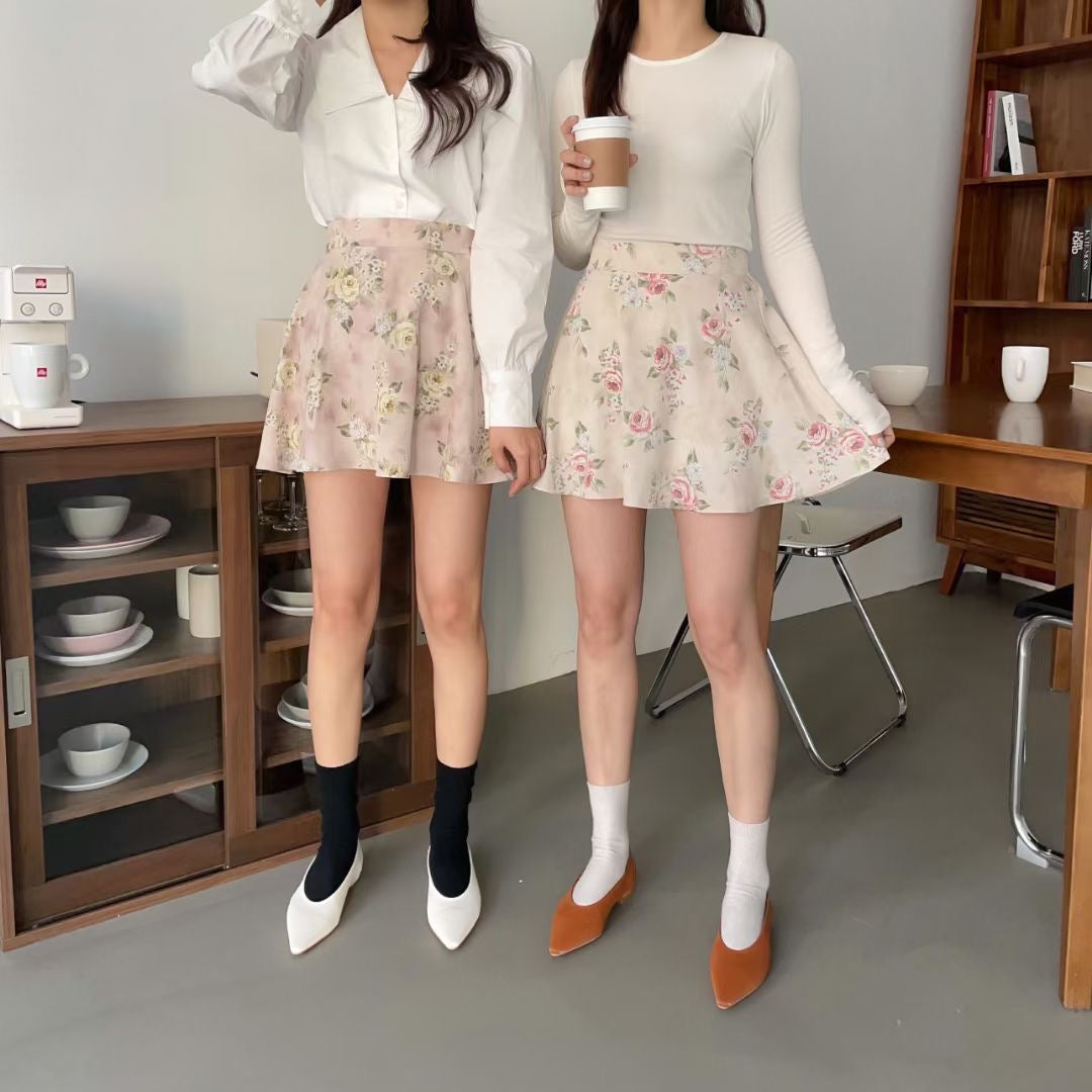 氣質玫瑰碎花裙