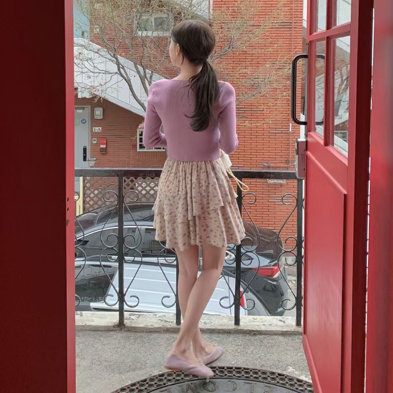 Lavender Layers Floral Skirt