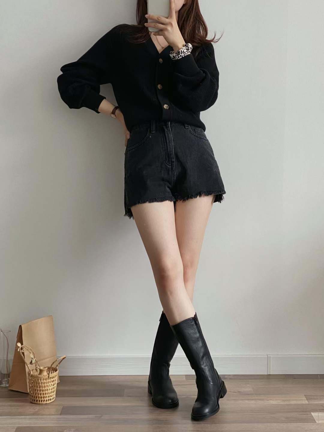 Round Toe Midi-Boots