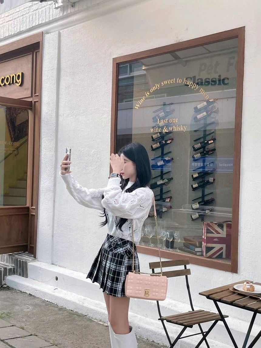 Schooling Buckle Pleats Skirt