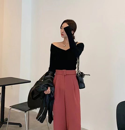 2-ways交疊Knit Top