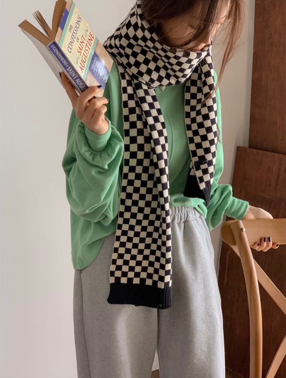 棋盤格紋Scarf