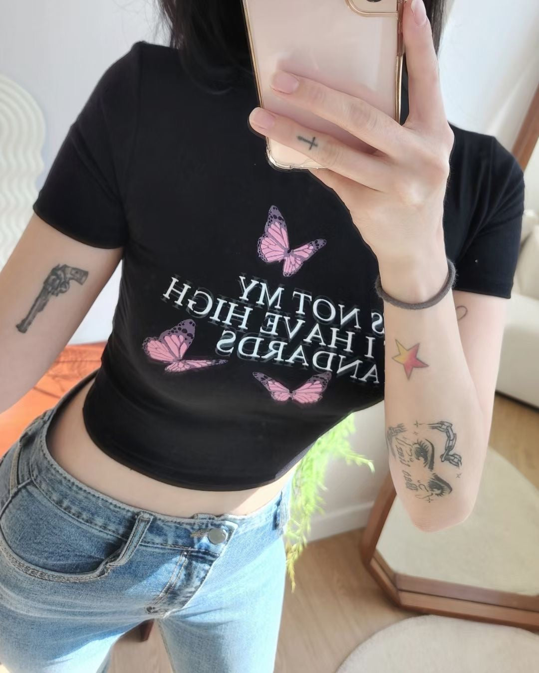 Butterfly Crop Tee