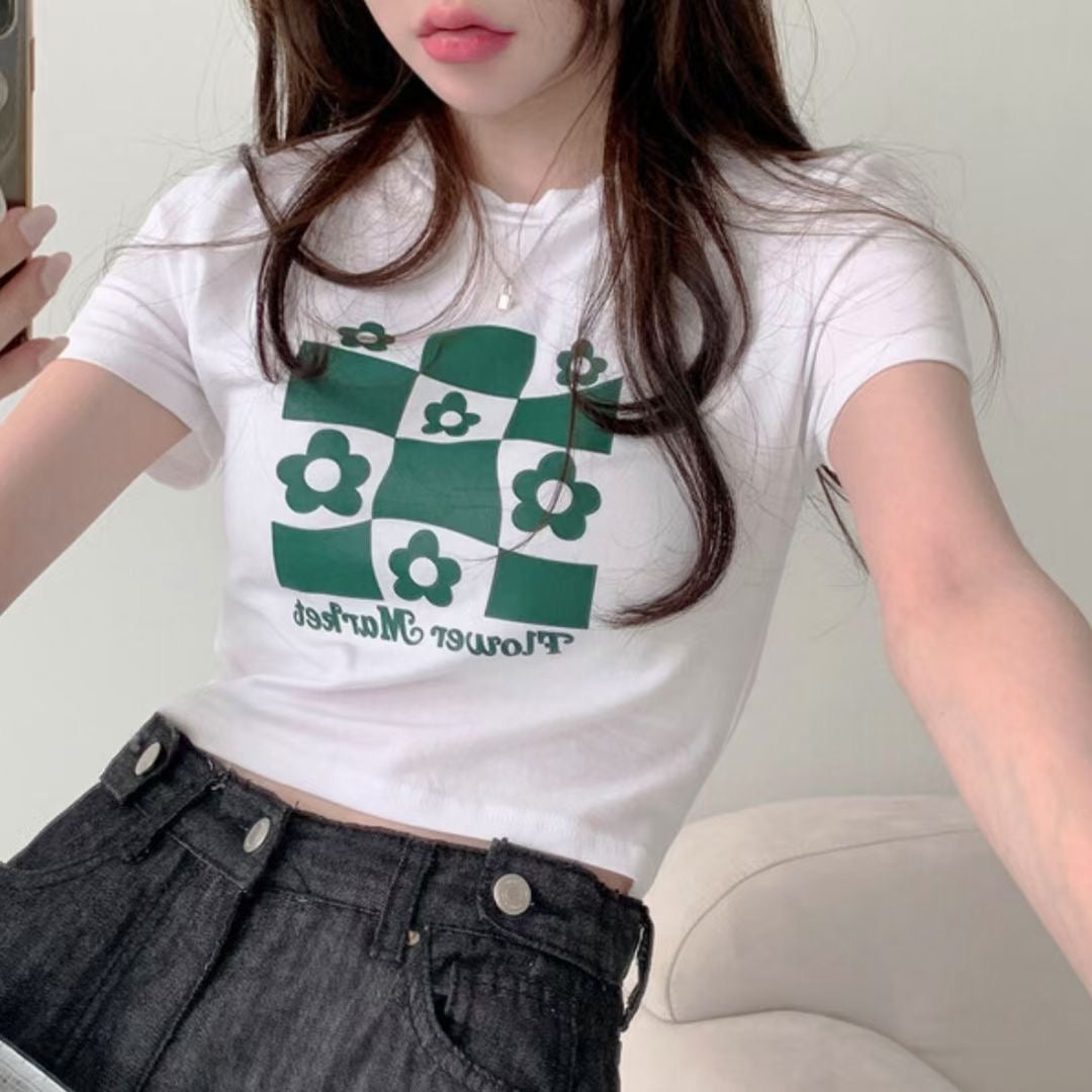 Flower Market Crop Tee