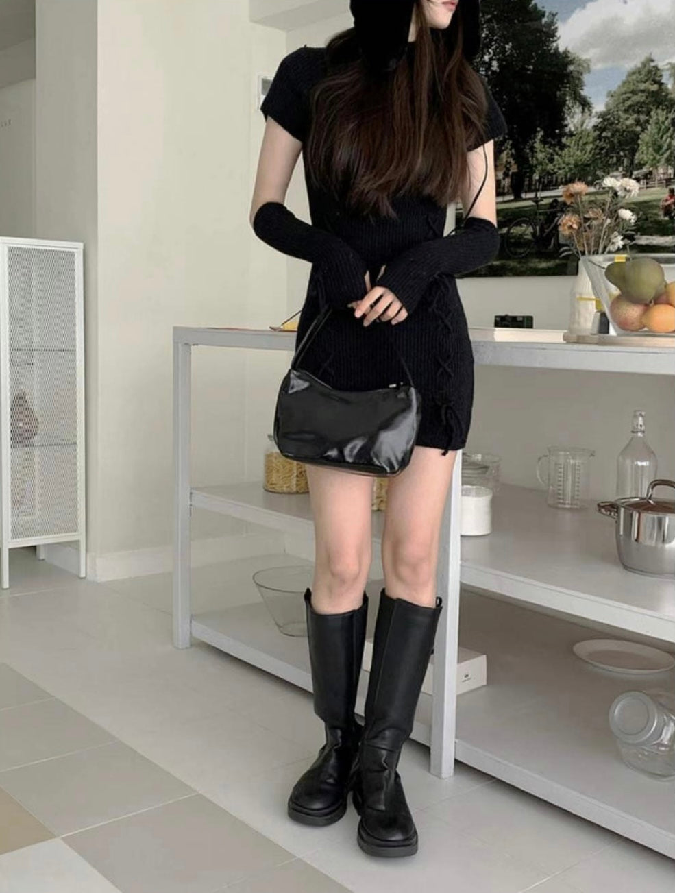 Cross Favor Knitting Dress