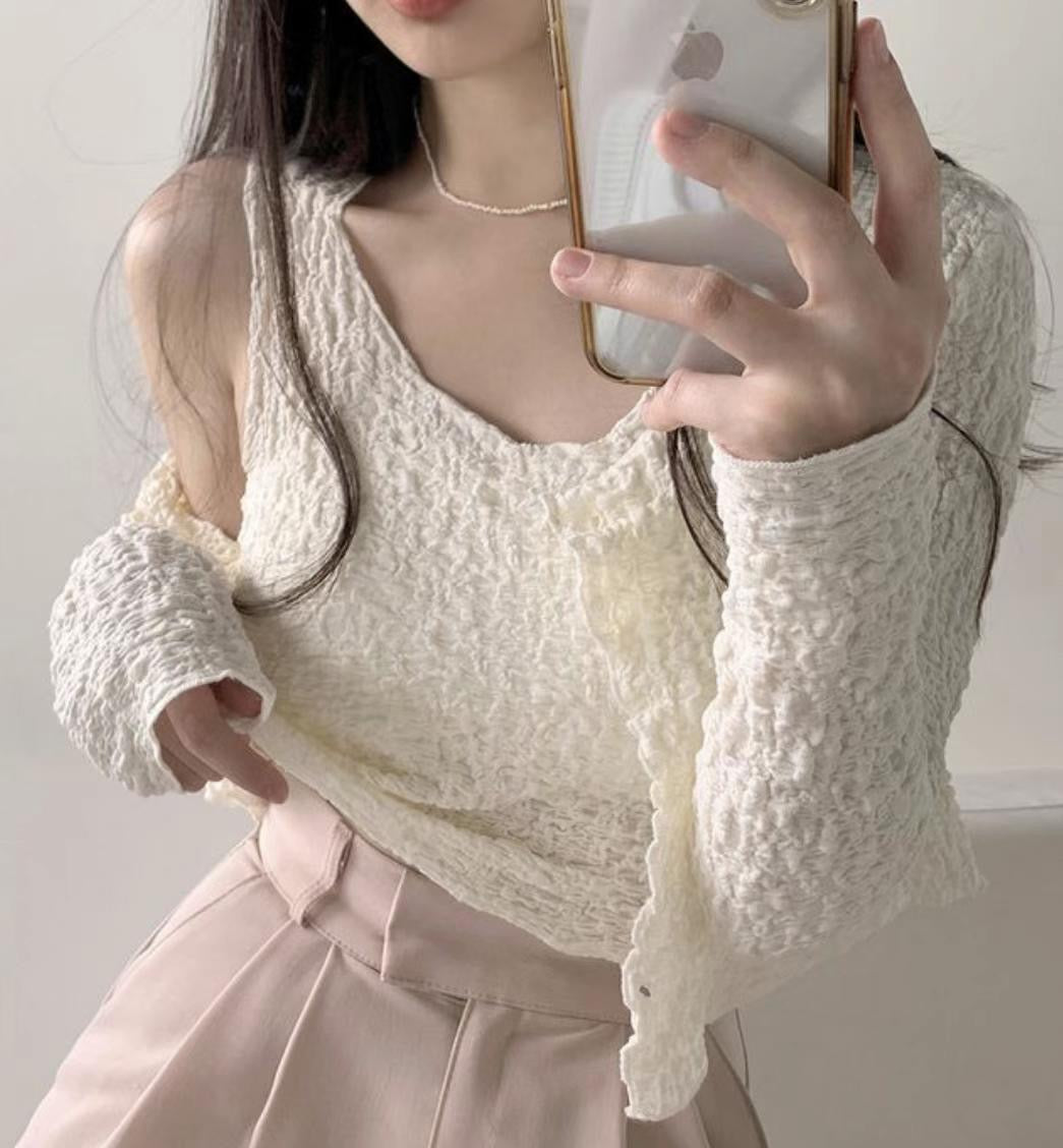 皺皺小背心兩件套