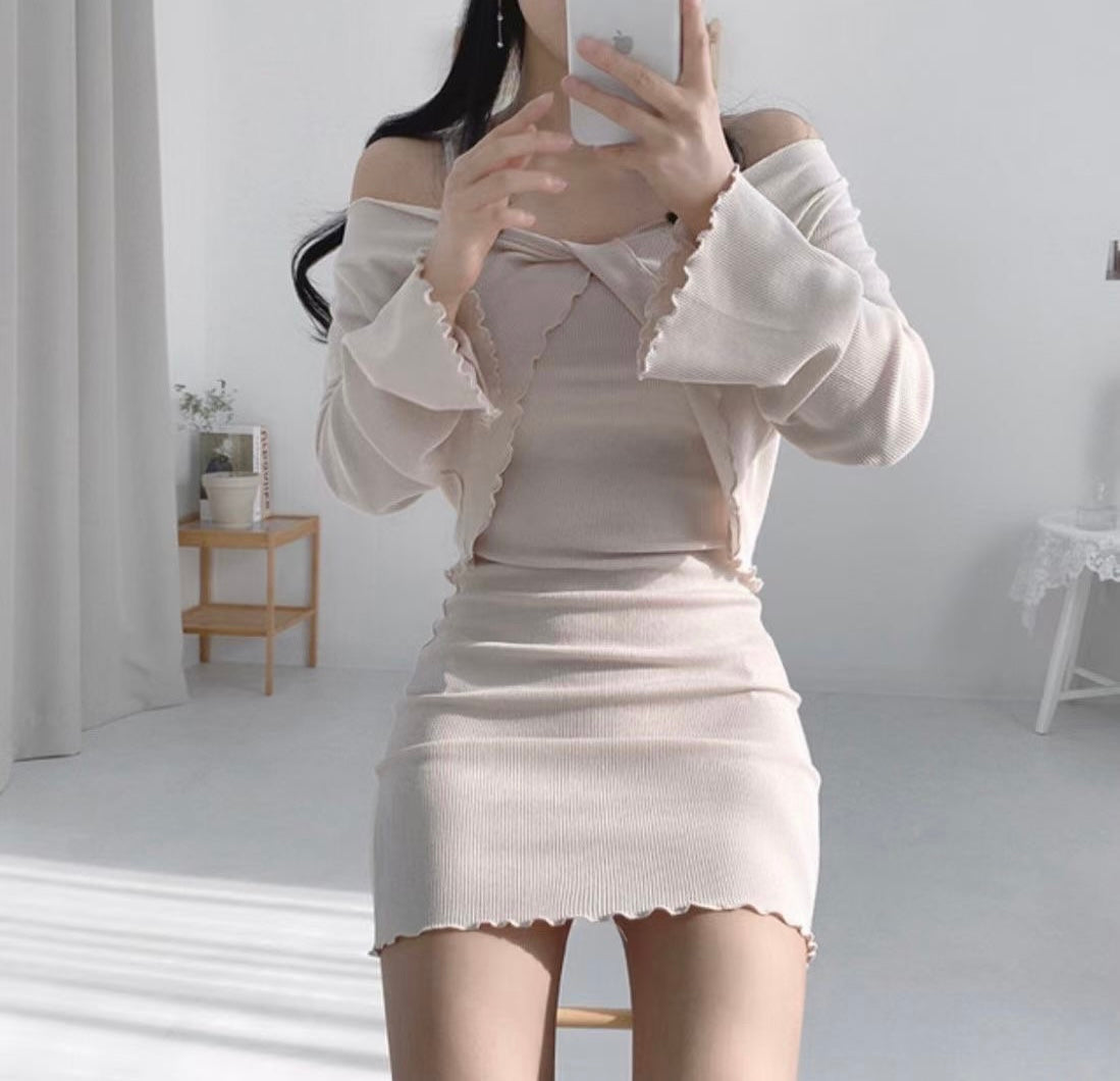 小性感吊帶連身裙Set