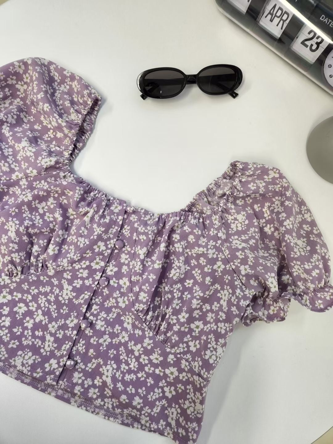 Flower Puff Blouse