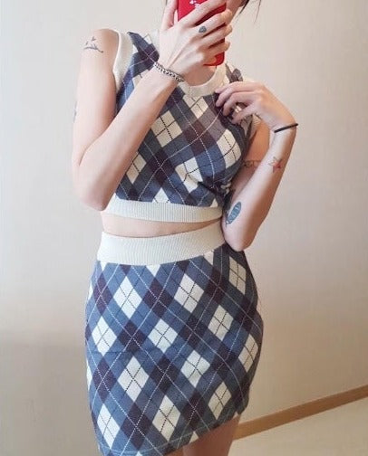 菱格紋Set