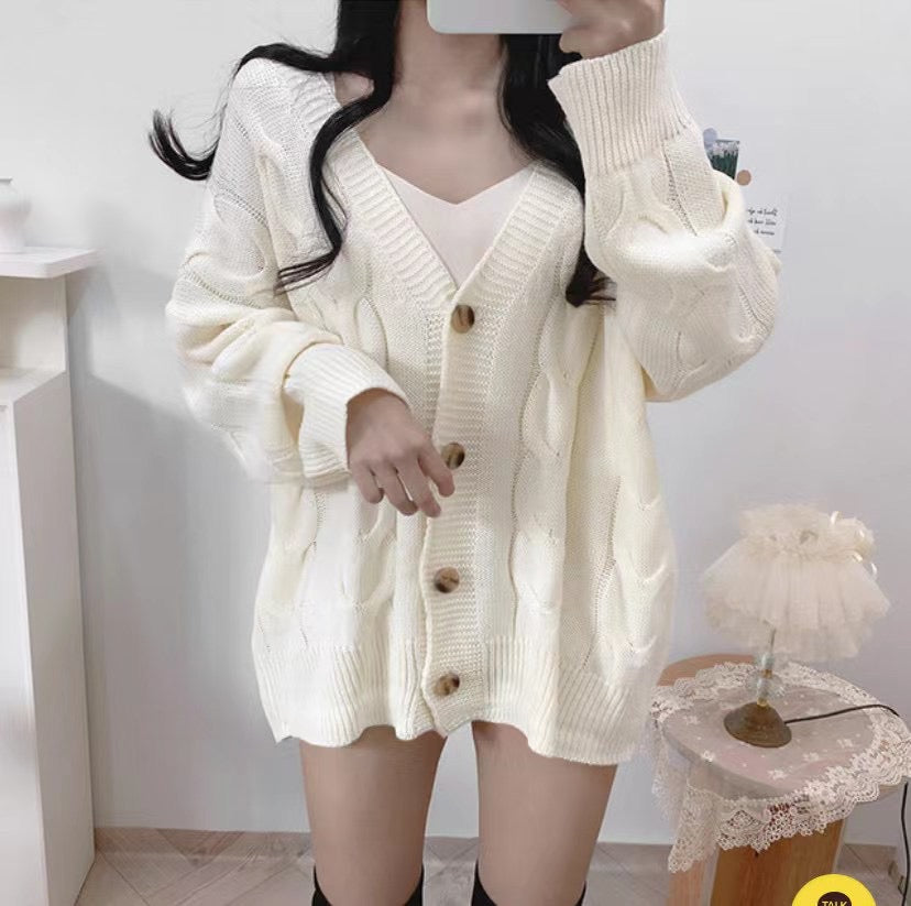 可愛麻花辮Cardigans