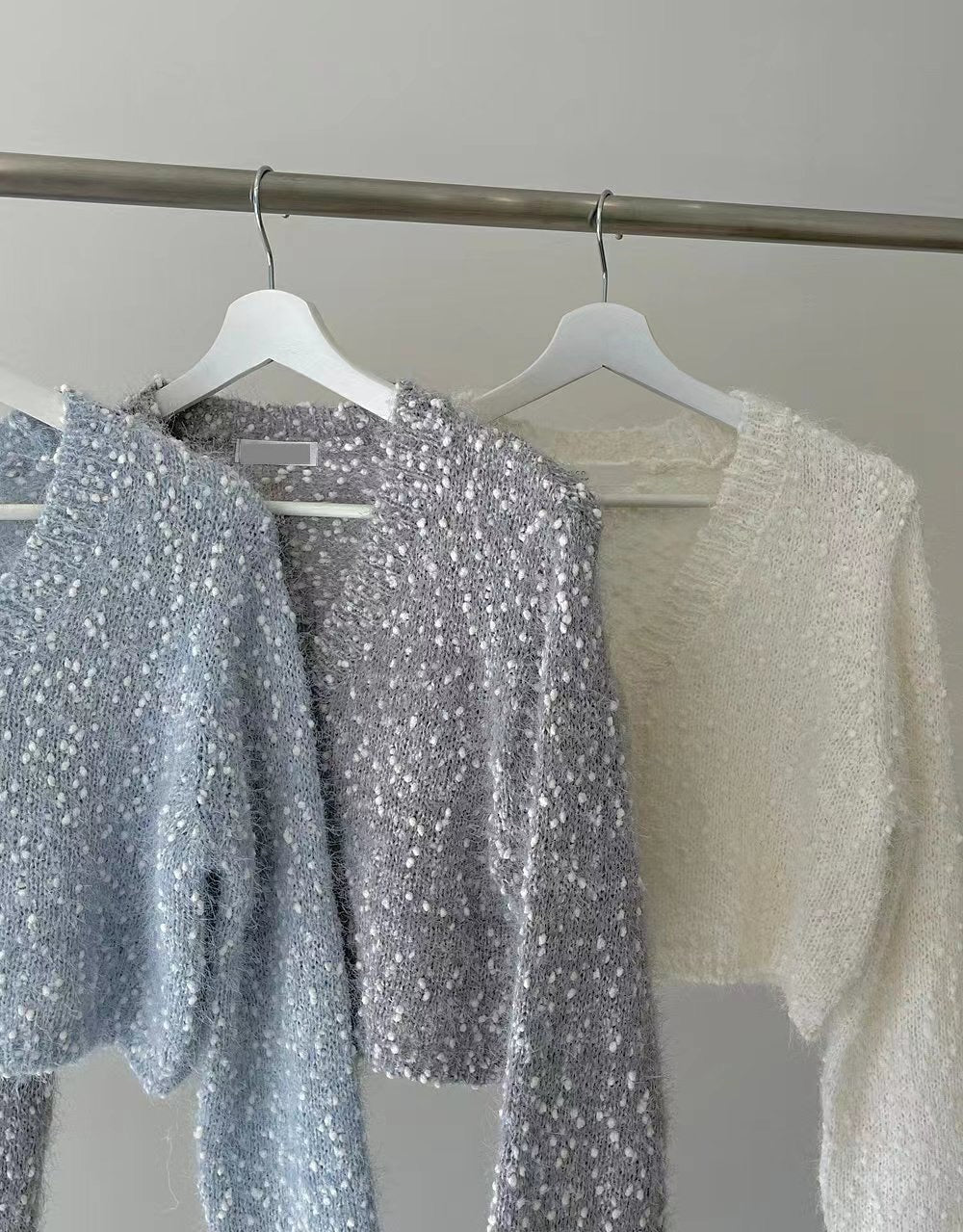 粒粒雪糕毛毛Cardigans