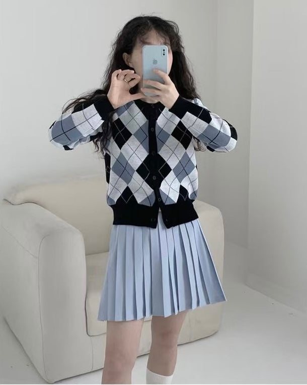 糖果色系可愛百褶裙