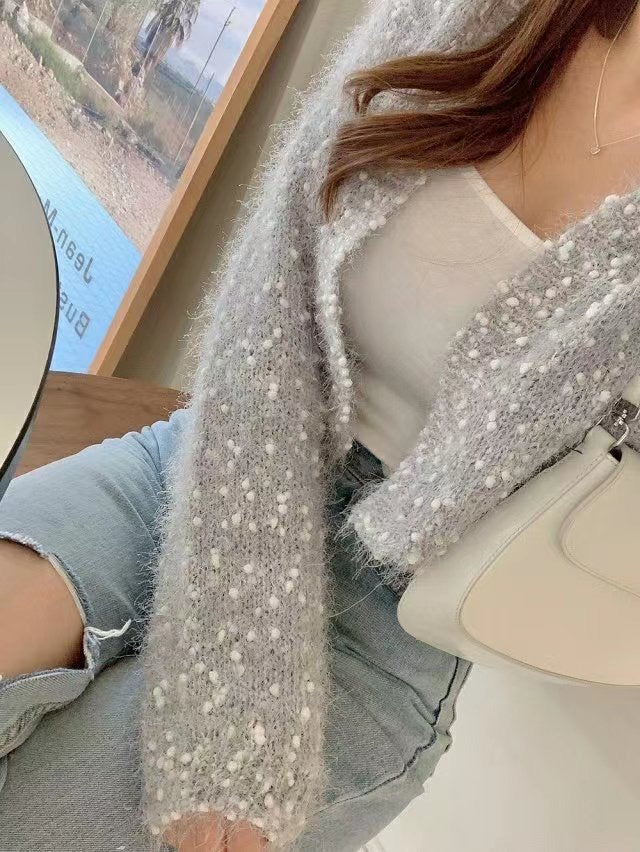 粒粒雪糕毛毛Cardigans