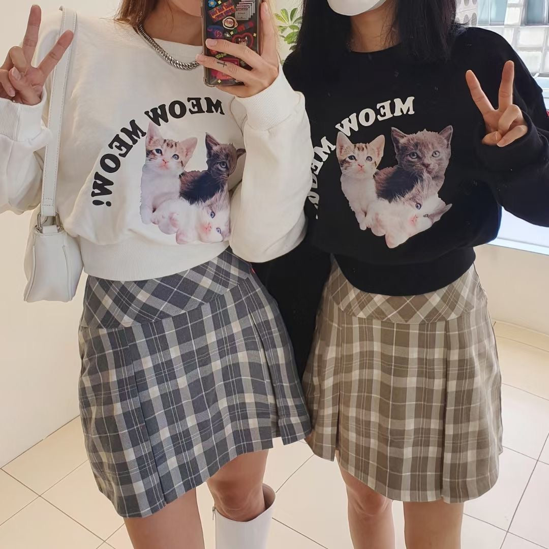 百搭格紋短裙