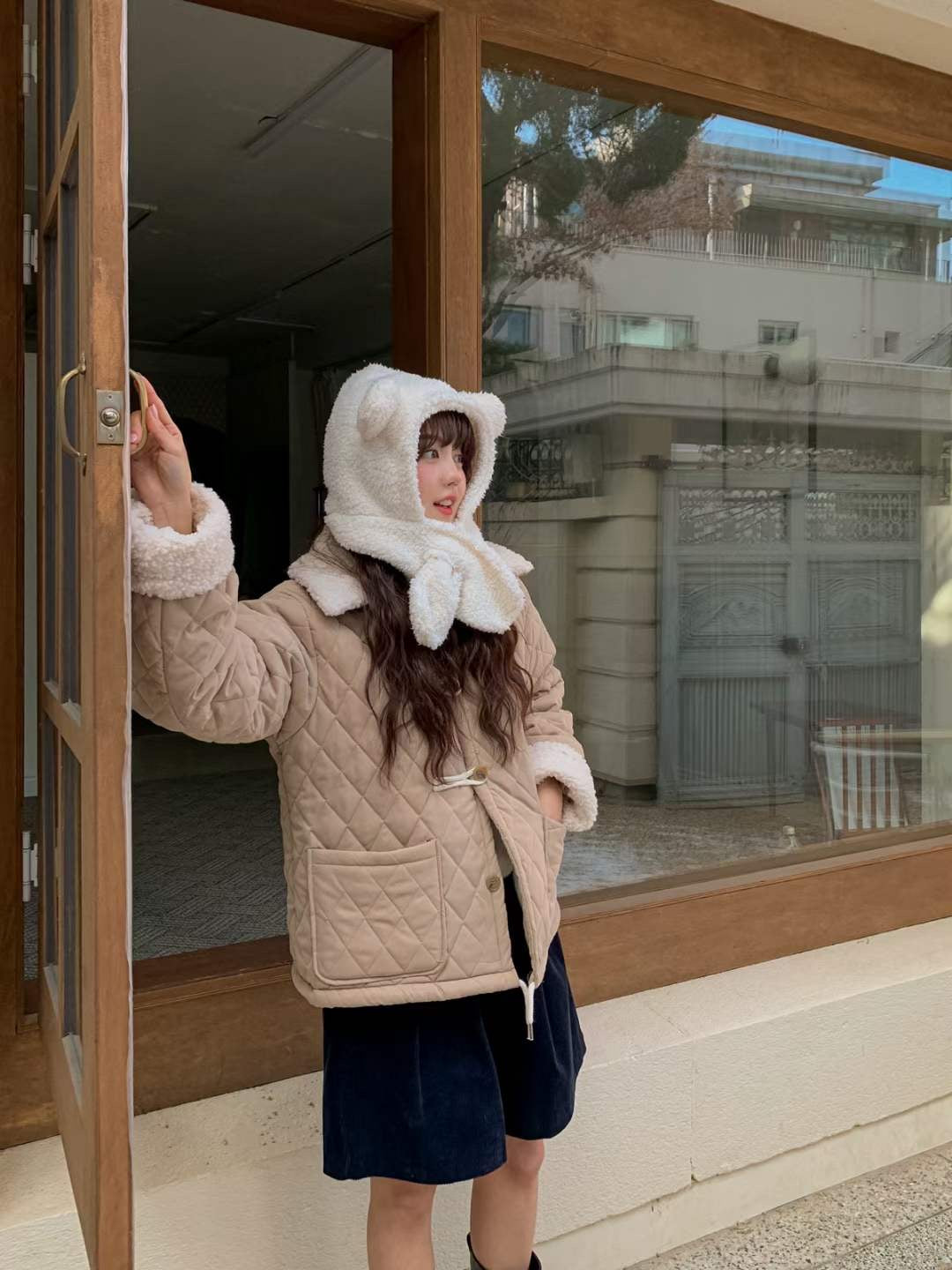 QQ熊仔包頭頸巾