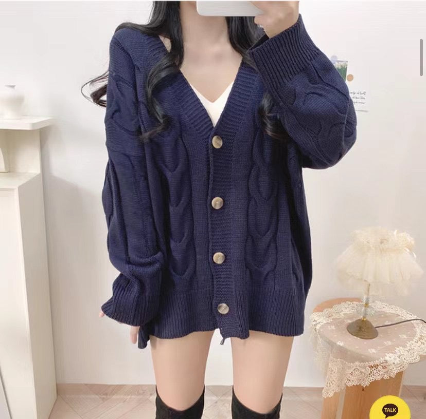 可愛麻花辮Cardigans