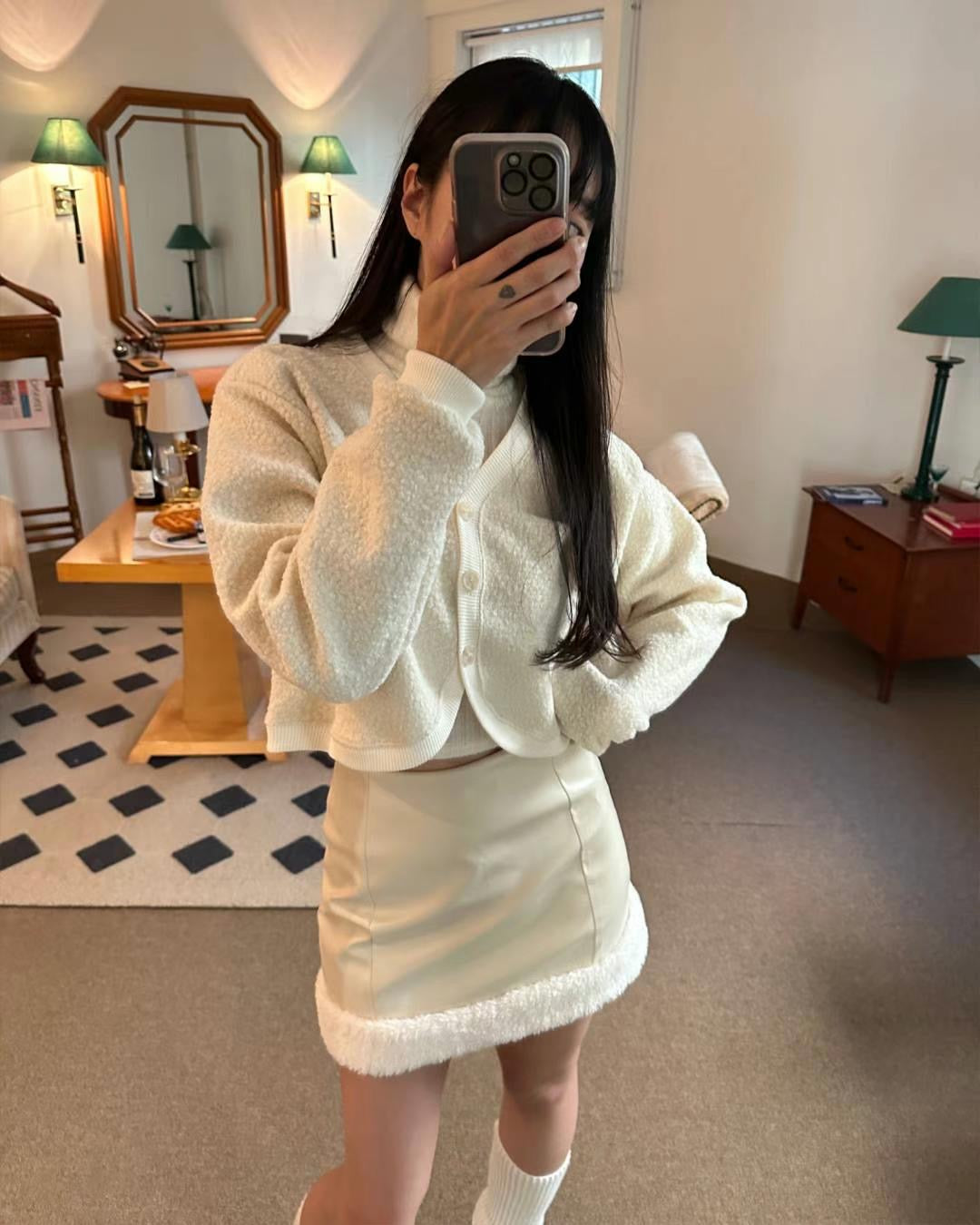 可愛雪球毛粒Cardigans