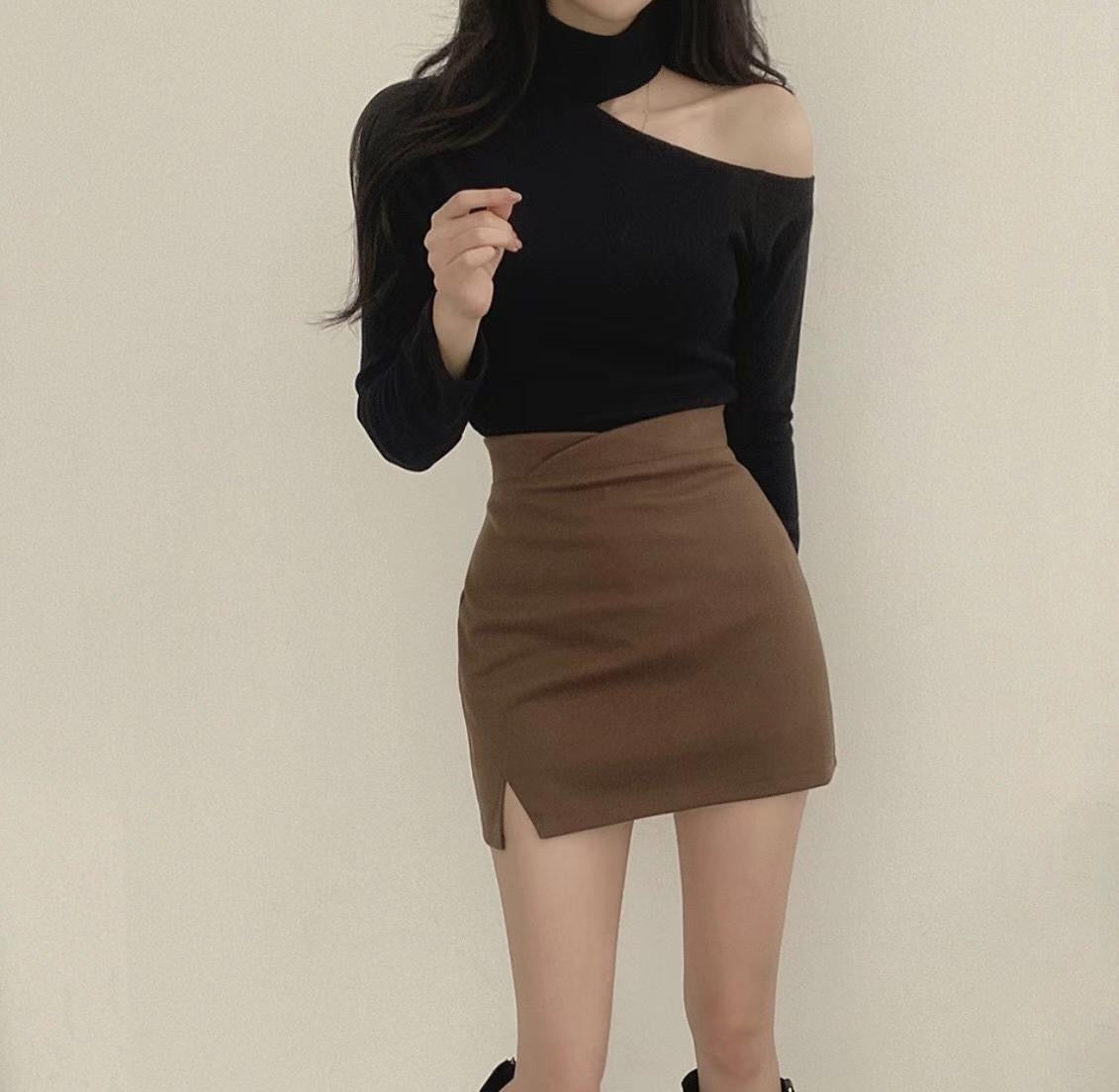 小性感單肩露膊Top