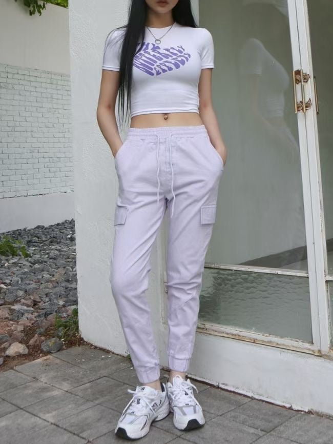 Purple Heart Crop Tee