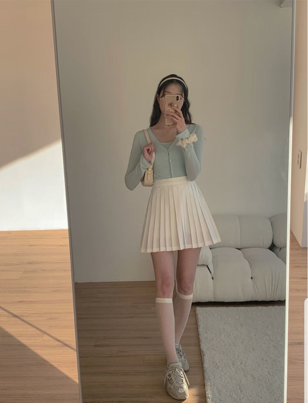 糖果色系可愛百褶裙