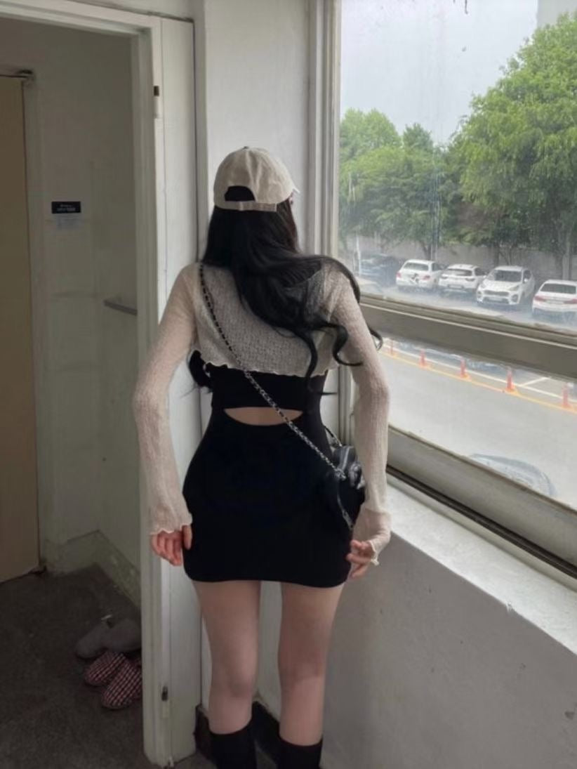 Back Open小露腰背心連身裙
