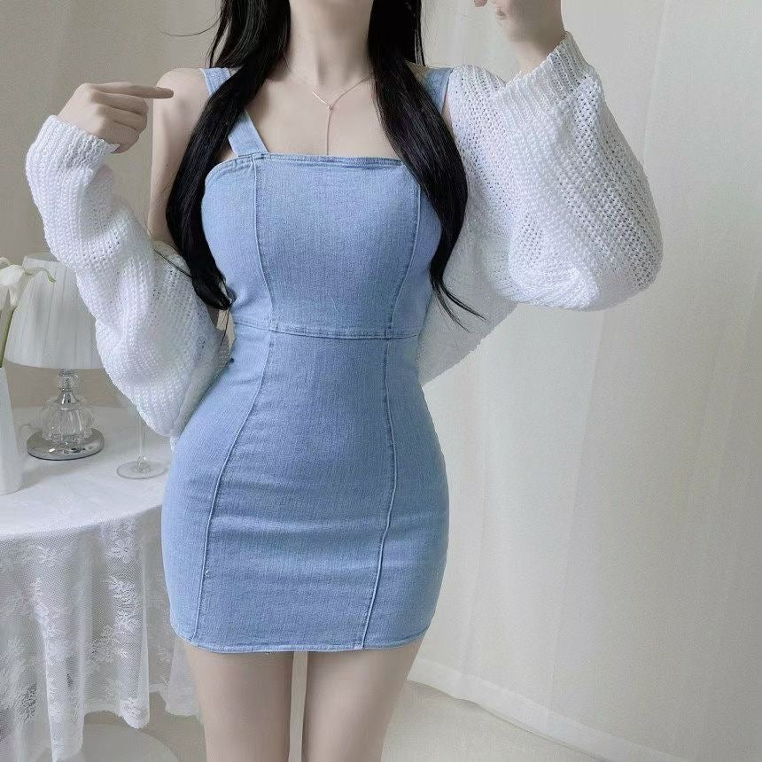 超短版針織鏤空Cardigans
