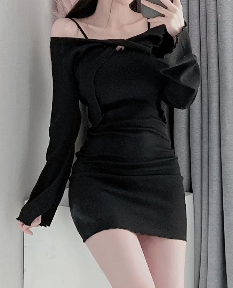 小性感吊帶連身裙Set