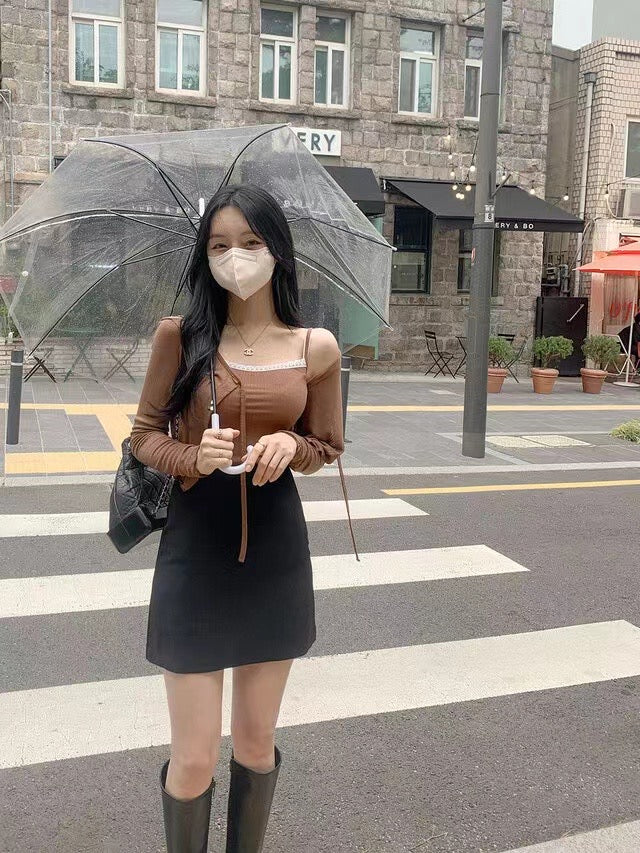 甜美蕾絲小吊帶外套Set