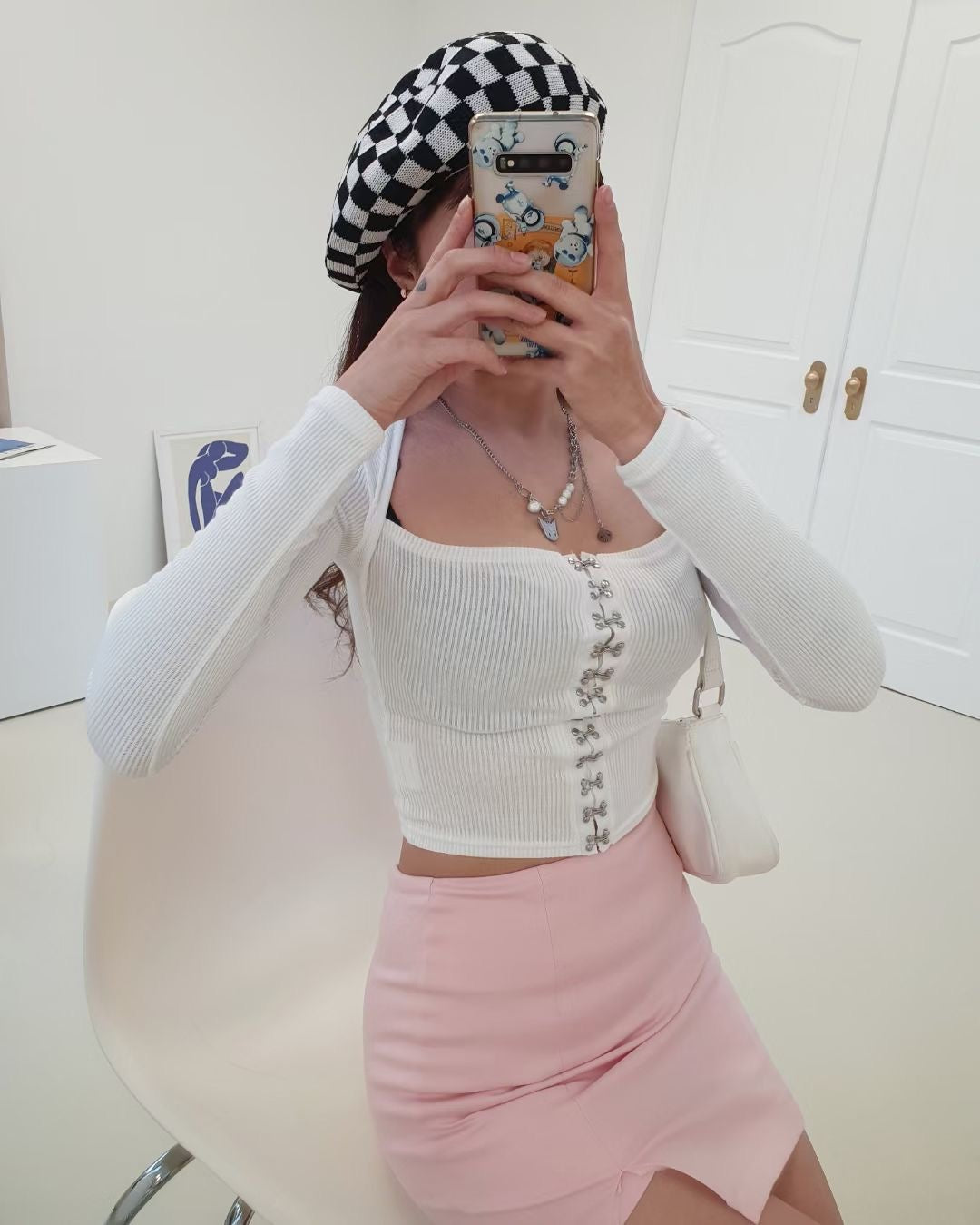 Full Button Sexy Crop