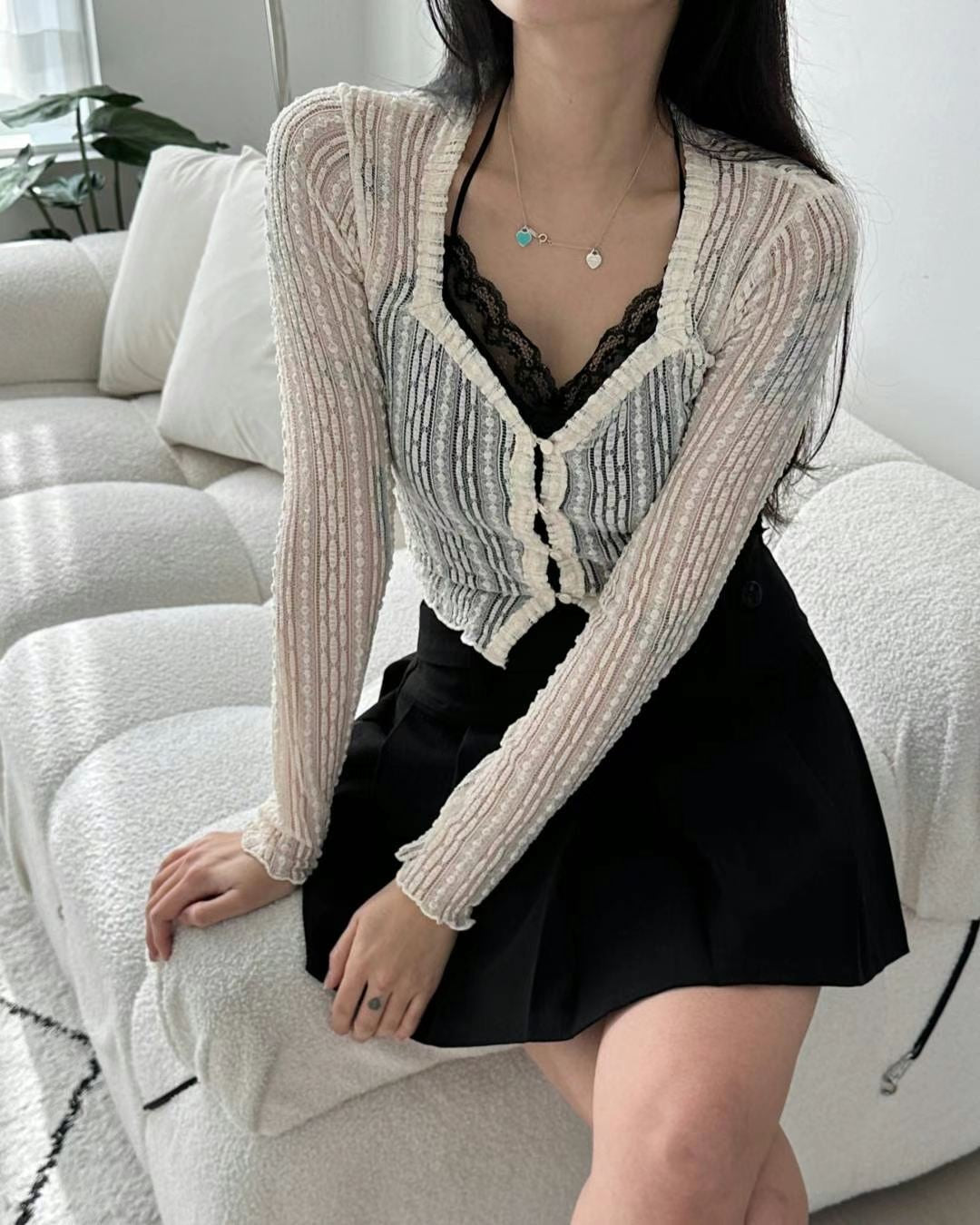 性感蕾絲透視Cardigans
