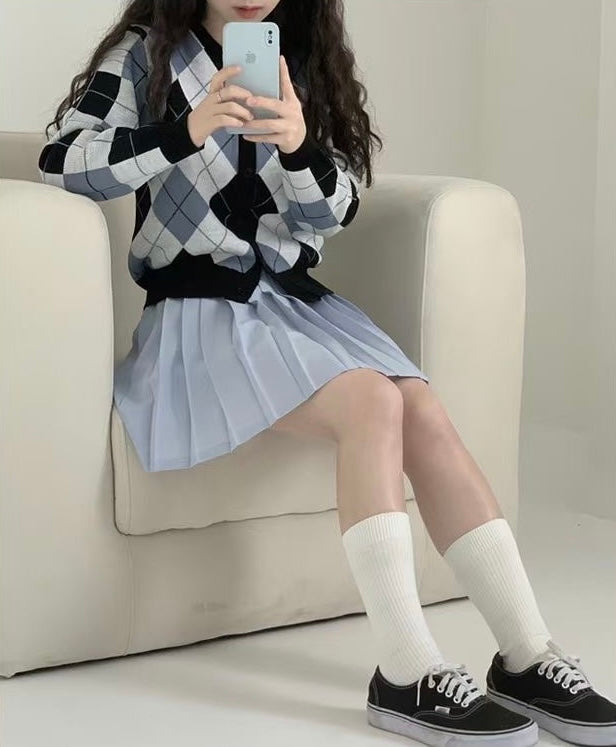 糖果色系可愛百褶裙