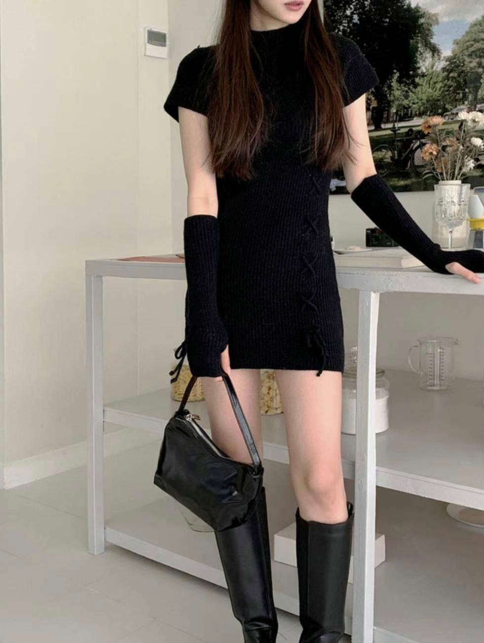 Cross Favor Knitting Dress