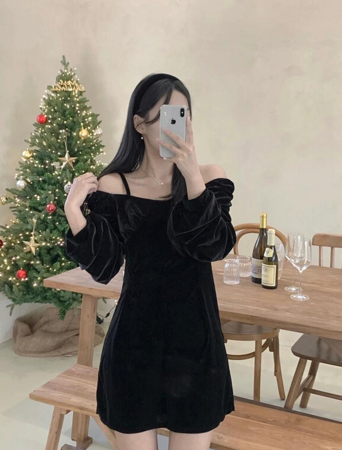 Velvet Off Shoulder Ops