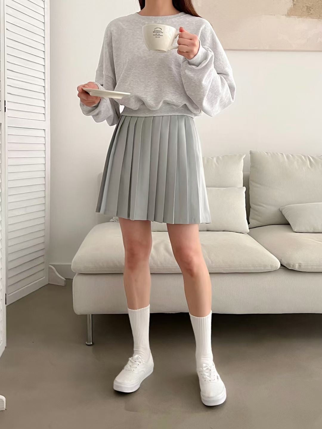 活潑可愛校園風百褶裙