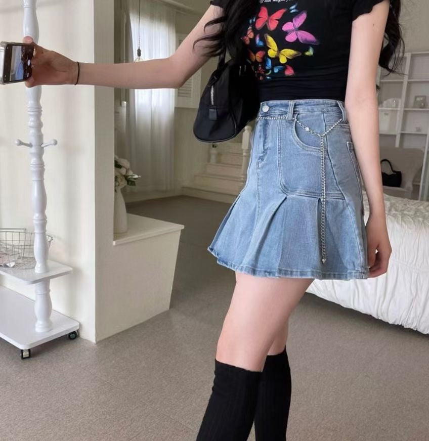See You Tomorrow Denim Skirt