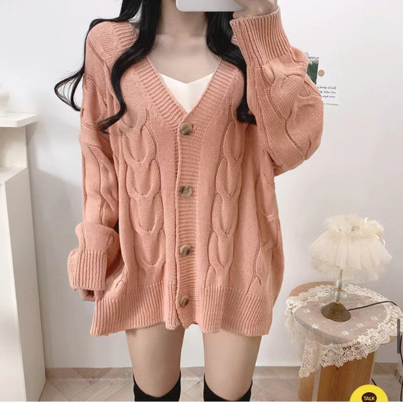 可愛麻花辮Cardigans