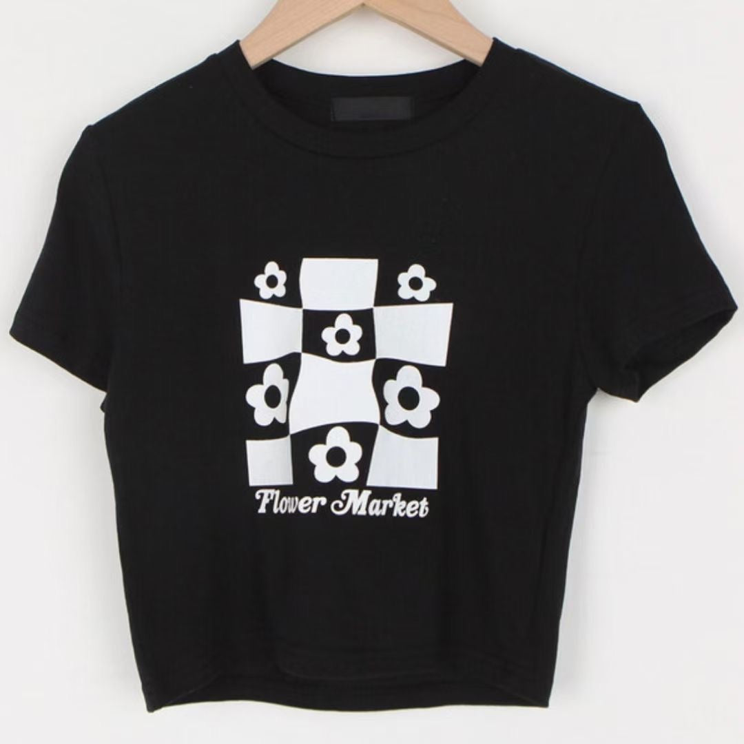 Flower Market Crop Tee