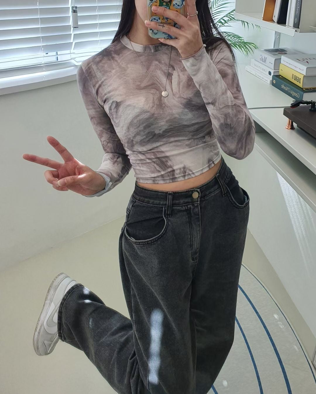 Marble Crop Top