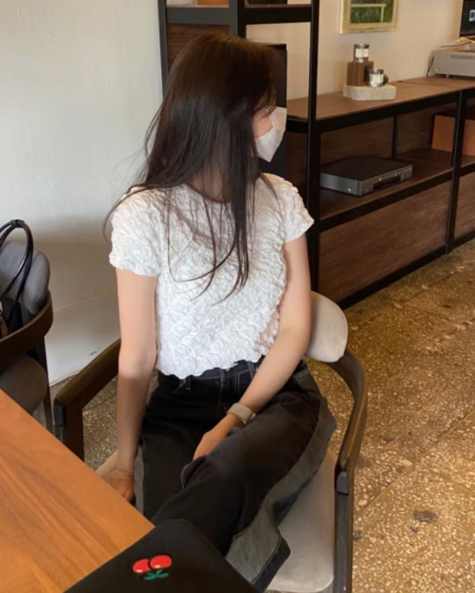 大露背皺皺Crop Top