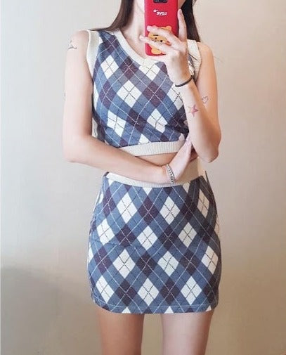 菱格紋Set
