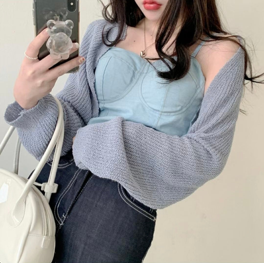 極美牛仔布塑形小吊帶